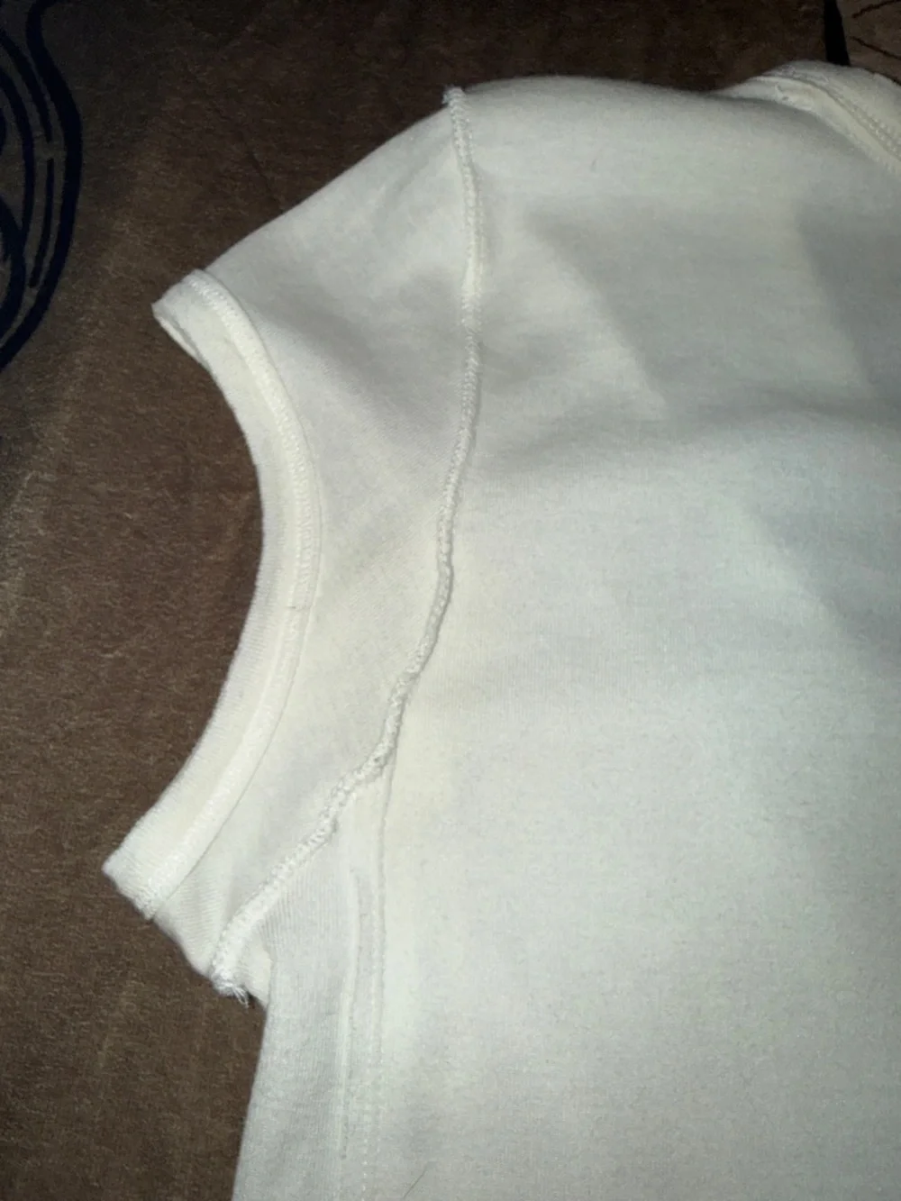 We The Free Ivory Deep V Short Sleeve Tee - Picture 10 of 10
